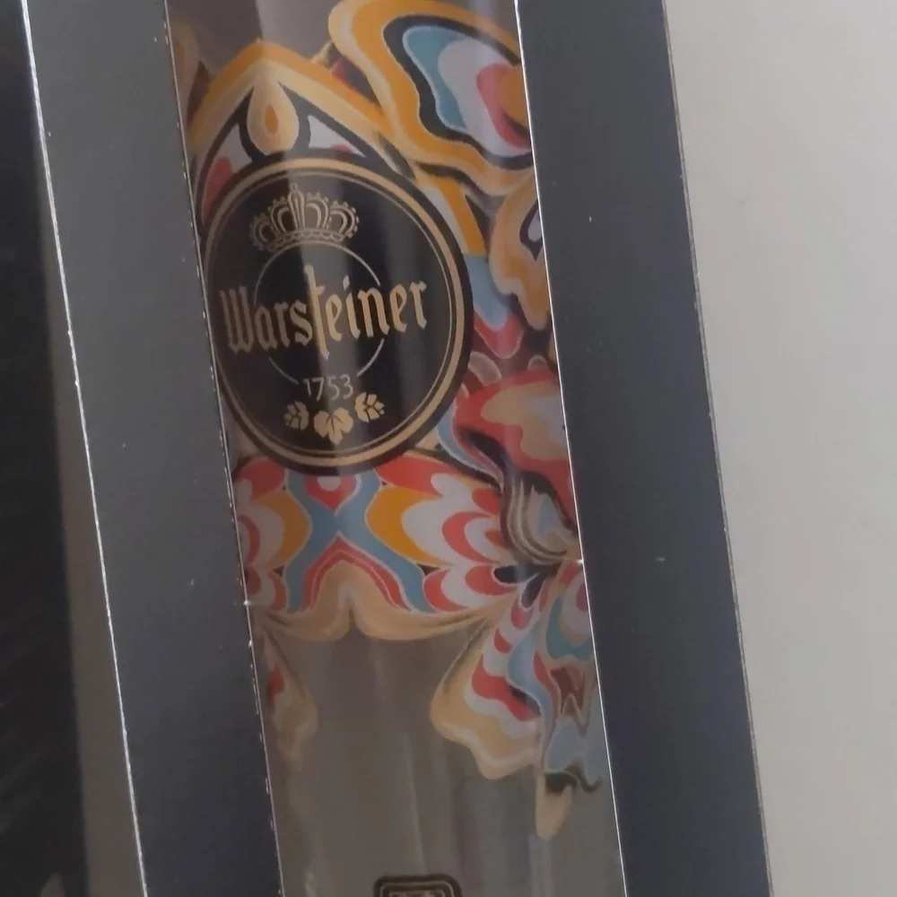 Warsteiner Art collection set of tulip beer glasses by James Jean. 2014